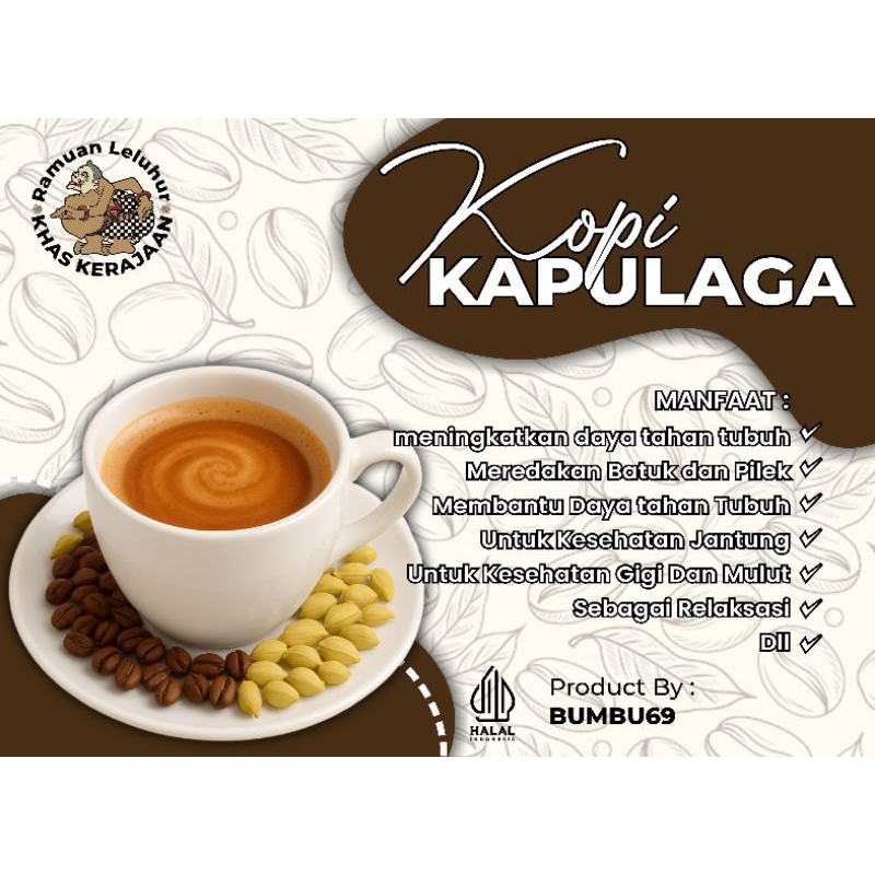 

KOPI KAPULAGA PREMIUM tanpa campuran asli kopi dan kapulaga original organik berkhasiat