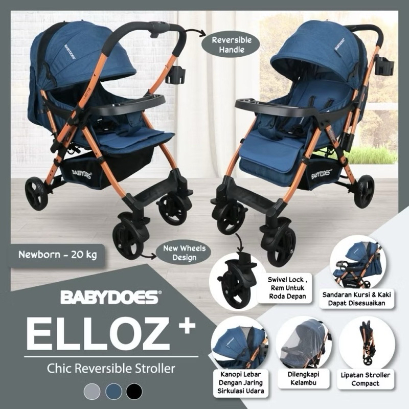 Stroller Babydoes Elloz / Stroller Babydoes Elloz+ / Kereta Bayi