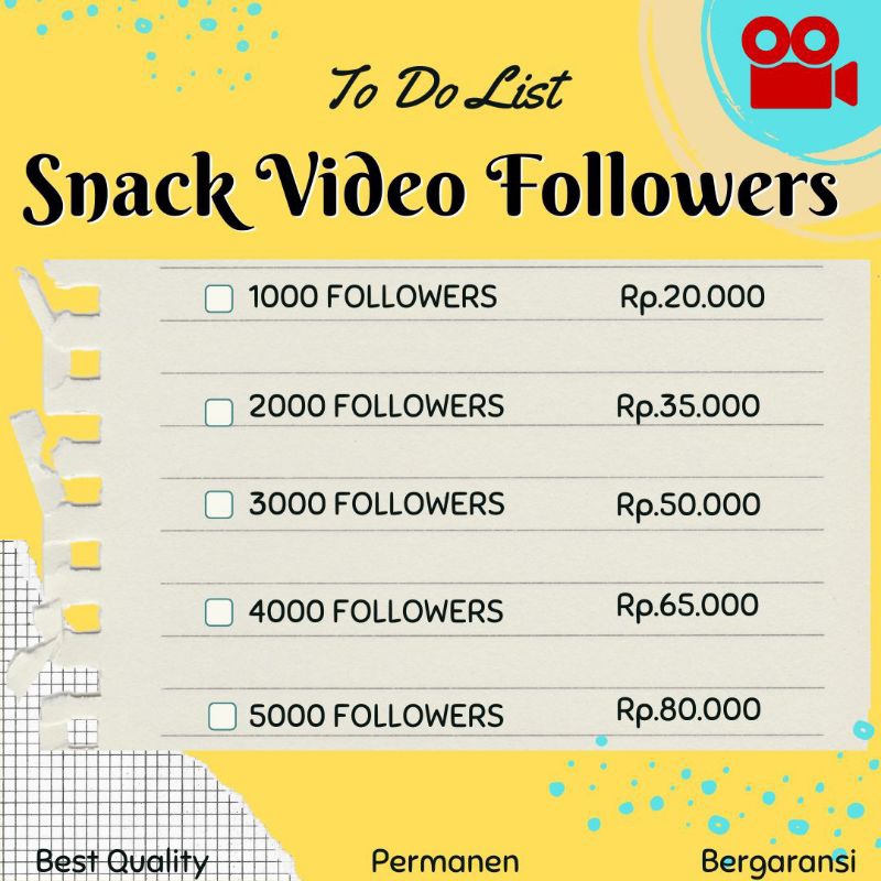 SNACK VIDEO FOLLOWERS TERMURAH