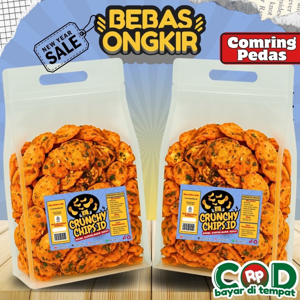 KECIMPRING COMRING COMBRO KERING SULTAN KILOAN RASA PEDAS DAUN JERUK RENYAH NIKMAT - CRUNCHYCHIPSID