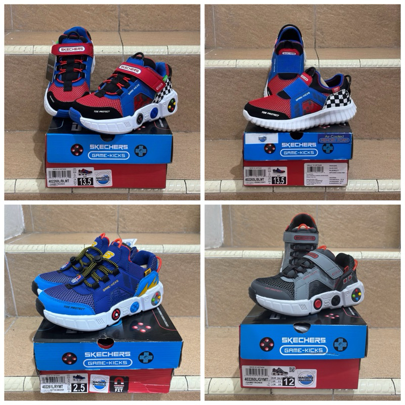 SALE - Sepatu Skechers Kids Anak Laki Gametronix (100% ORIGINAL PT MAP INDINESIA)