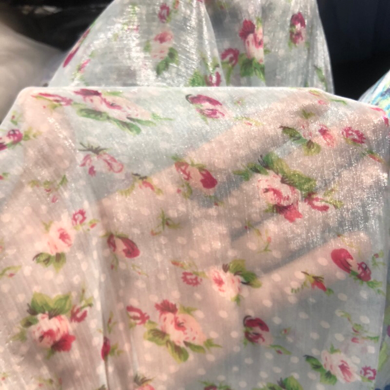 kain sifon sutra motif - kain sifon sutra motif bunga - kain sifon sutra motif impor - kain sifon su