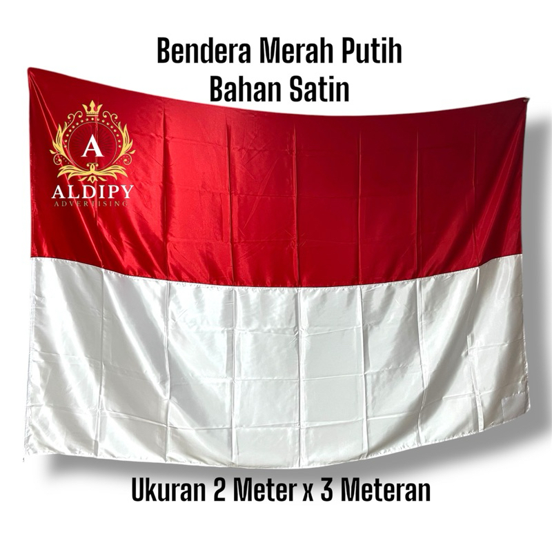 

Bendera Merah Putih Besar Bahan Satin Ukuran 2 Meter × 3 Meter