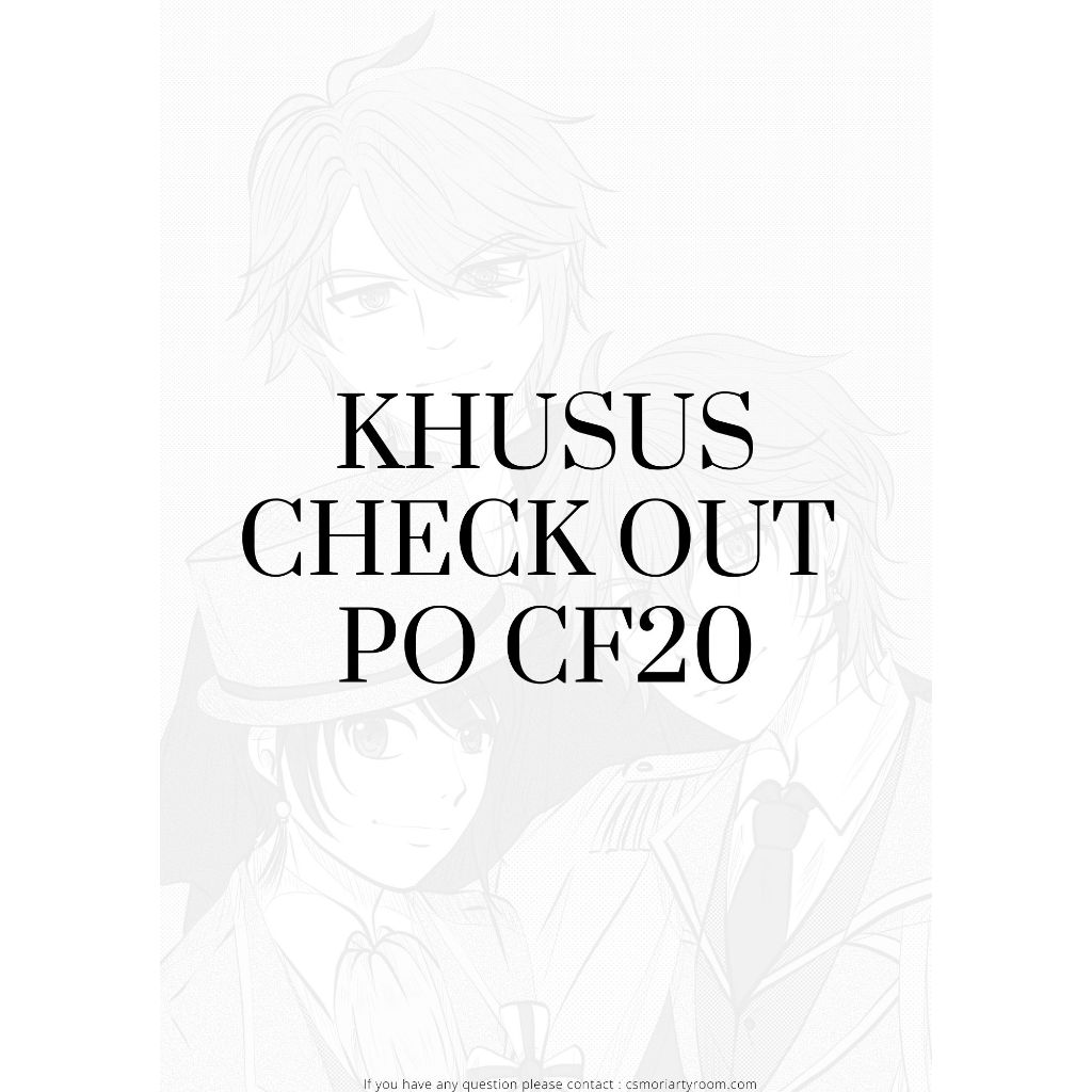 

Khusus Check Out PO CF20 Buku