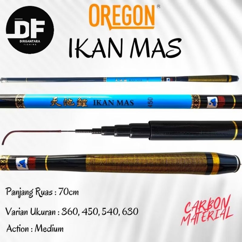 Joran Tegek Carbon Oregon Ikan Mas 360 450 540