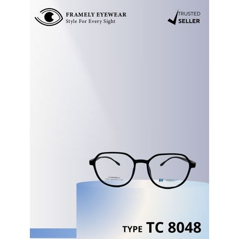 Framely Eyewear - Frame Kacamata Fashion TIMBERCLUB 8048 Lensa Plano All Size | (4 varian warna)