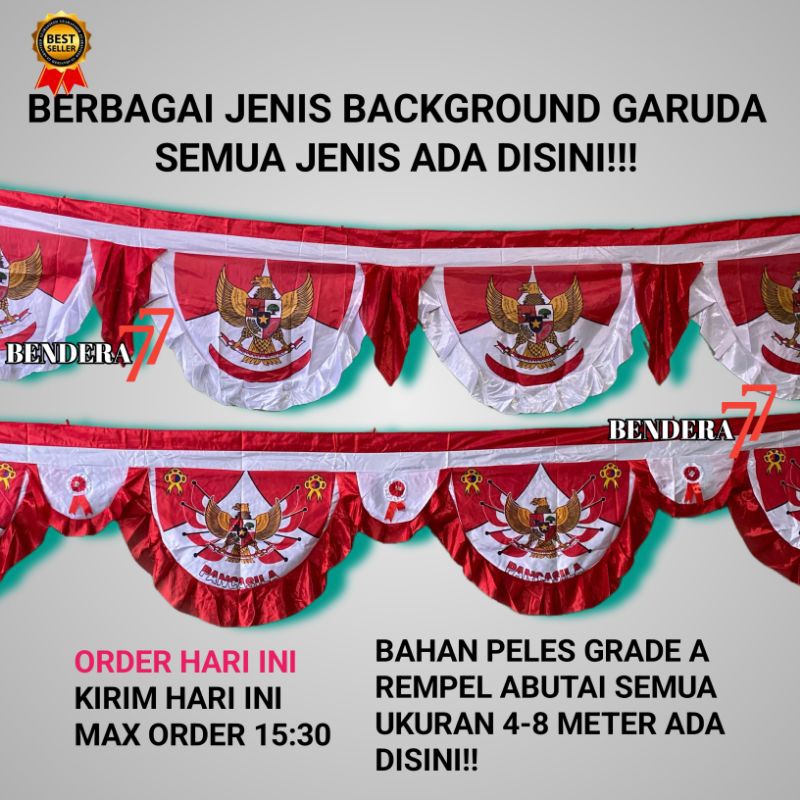 BENDERA MERAH PUTIH BACKGROUND GARUDA MARLBORO KIPAS