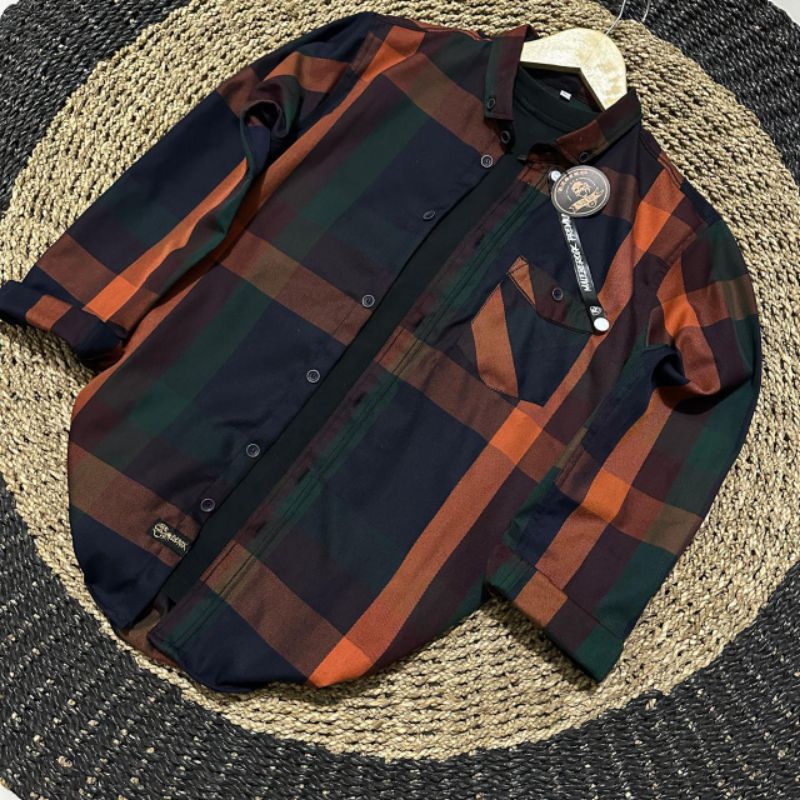 Kemeja Flanel MALEBE ROCK lengan panjang