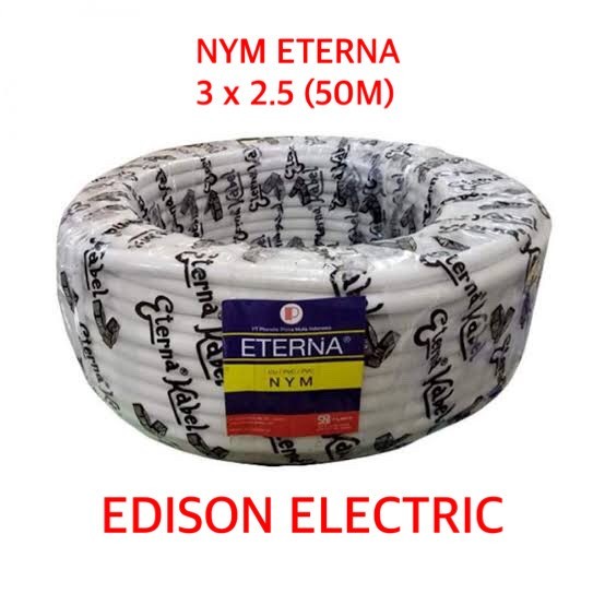 ETERNA NYM 3X2,5 KABEL KAWAT TUNGGAL 3X2.5 50M ETERNA ROLL ETERNA