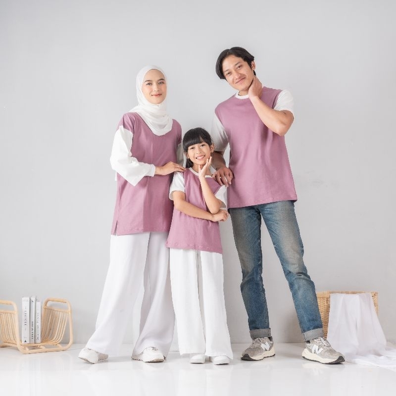 Kaos Couple Keluarga Family set Pakaian keluarga Senada Series Baju Atasan Polos Oversize