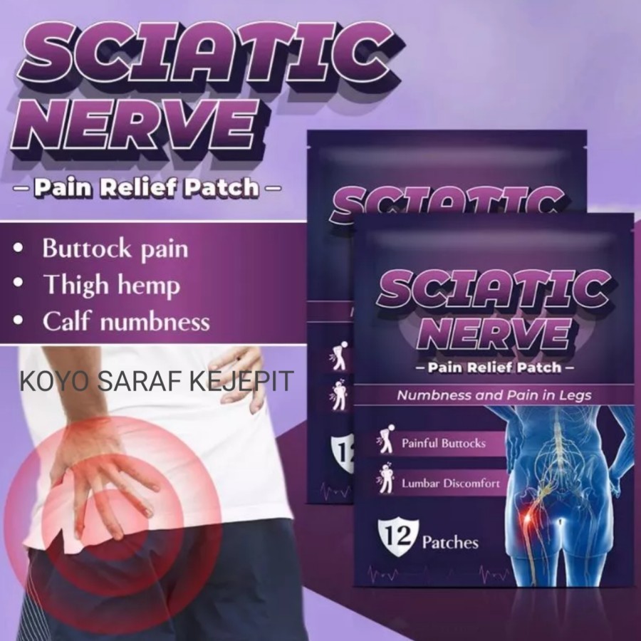 Koyo Sciatica Herbal Pereda Sakit Nyeri Bokong Pantat Pinggul Akibat Saraf Dan Urat Kecetit Saraf Te