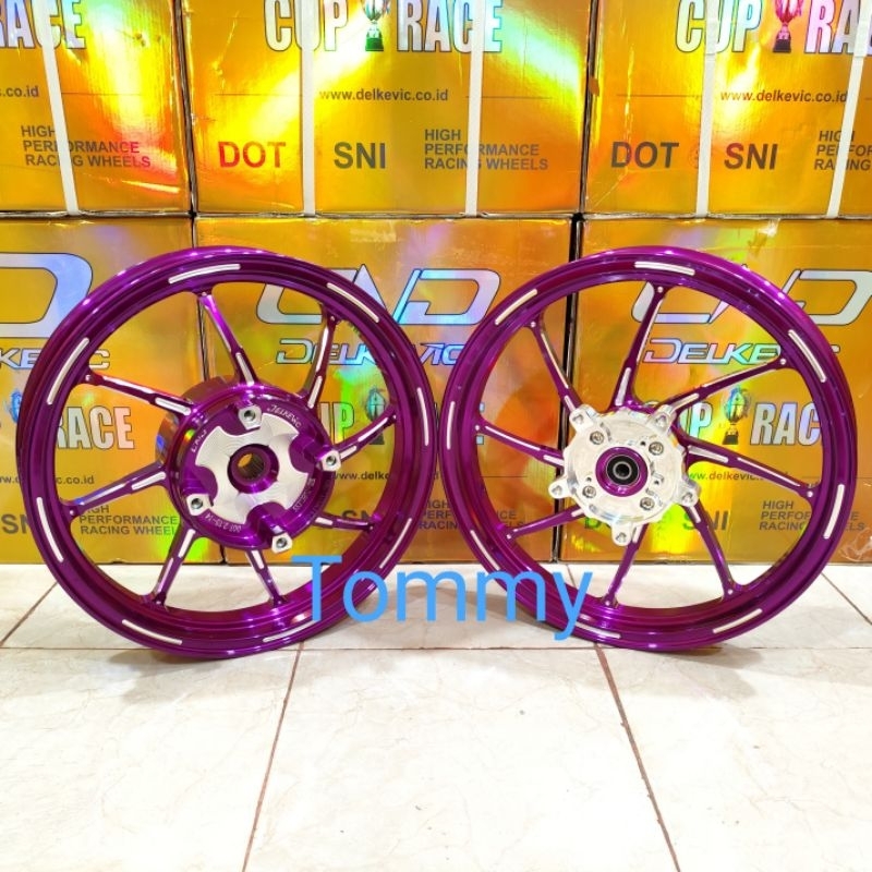 Velg Delkevic M8 PCX 160 ABS CBS pelek Delkevic CNC palang 8 PCX160 lebar 185x14 & 215x14 Ring 14