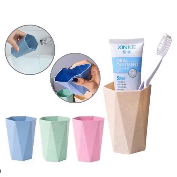 GELAS PLASTIK SEGIENAM CANGKIR KUMUR GELAS ODOL GELAS SERBAGUNA BAGUS / Gelas Sikat