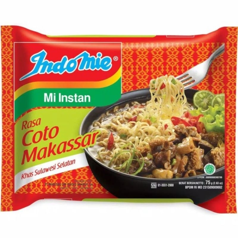 

Indomie Mie Instan Rasa Coto Makassar 75gr