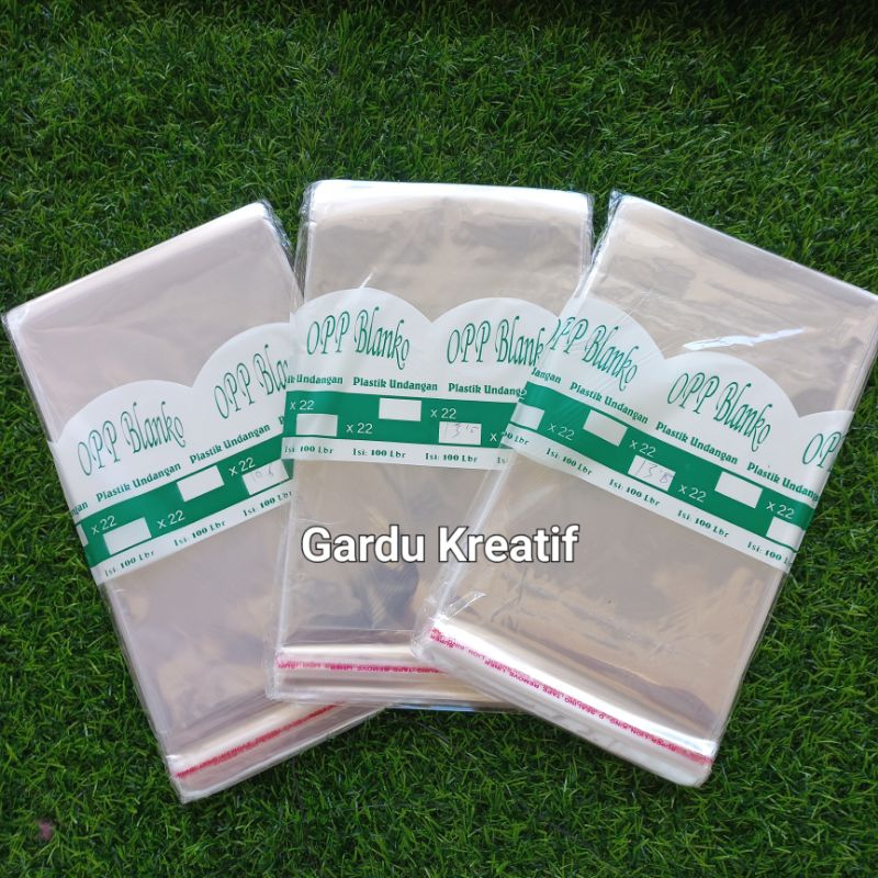 

PLASTIK UNDANGAN 13,5 x 22 CM ISI 100 / PLASTIK OPP / PLASTIK BENING / PLASTK KACA