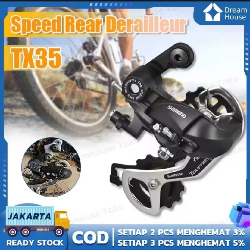 RD shimano M310-M370-TY300-TX35-ZT50 Tourney-6/7/8 speed Real Derailleur sepeda lipat-Sepeda MTB Roa