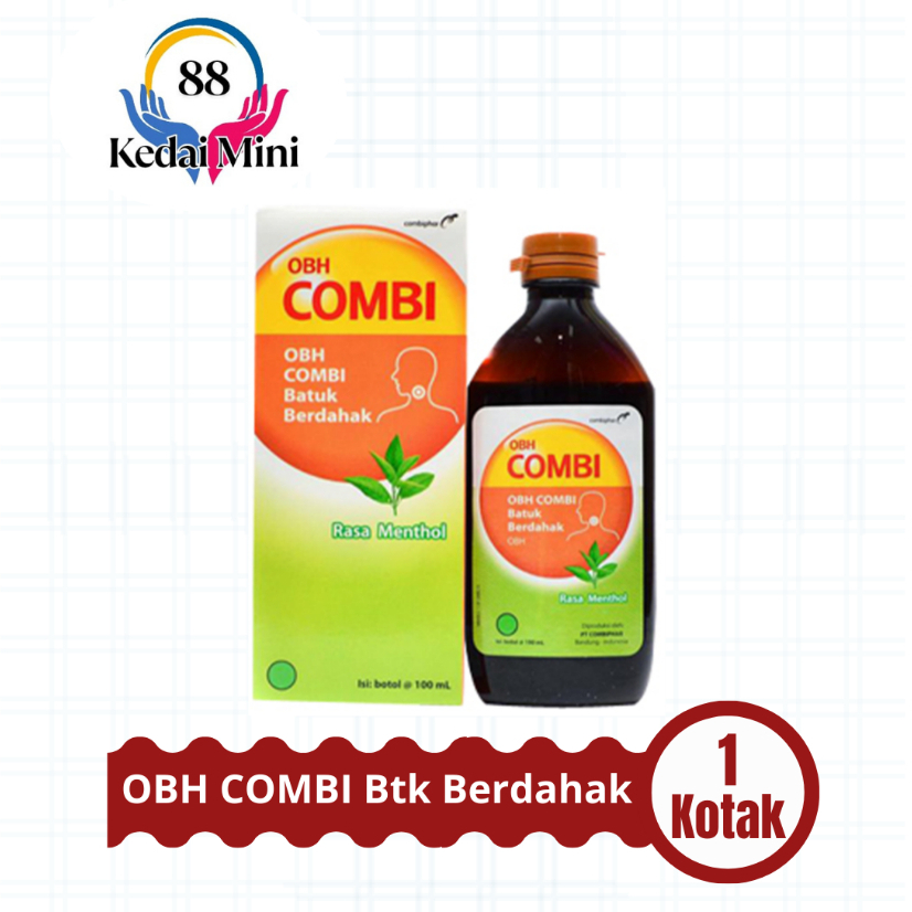 Obh Combi Menthol Obat Batuk Berdahak Dewasa 100Ml / Obat Batuk Berdahak rasa menthol / jahe