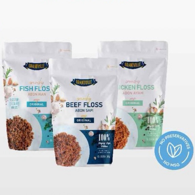 

Grandville Abon Sapi, Ayam & Ikan Crunchy Original Pack
