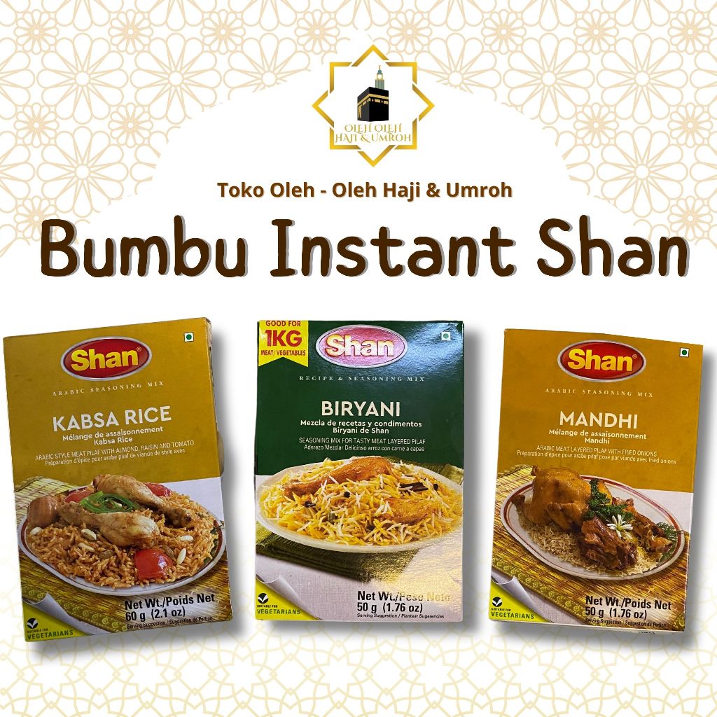 

BUMBU INSTAN SHAN UNTUK 1 KG BASMATI BUMBU INSTANT BRIYANI BUMBU INSTANT KABSA BUMBU INSTANT MANDHI MADE IN PAKISTAN ASLI ORIGINAL BEST QUALITY RASA ENAK DAN PRAKTIS