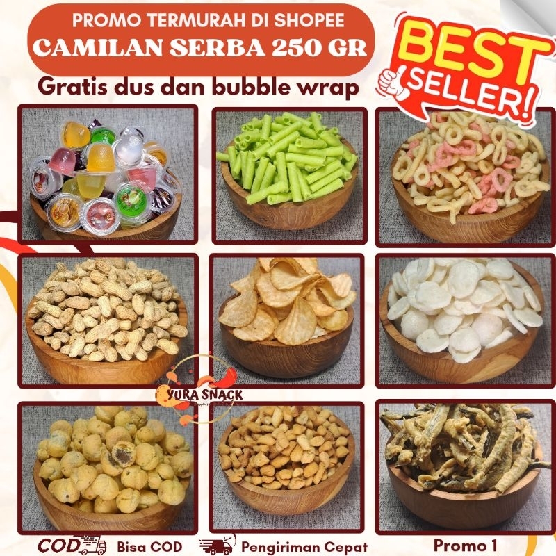 

Camilan Kiloan / Snack Murah / Jajan Enak Cemilan Kiloan serba 250gram