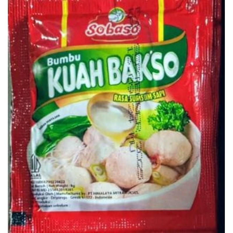 

Sobaso Bumbu Kuah Bakso Rasa Sumsum Sapi 8 gr 1 pack (isi 120 pack)