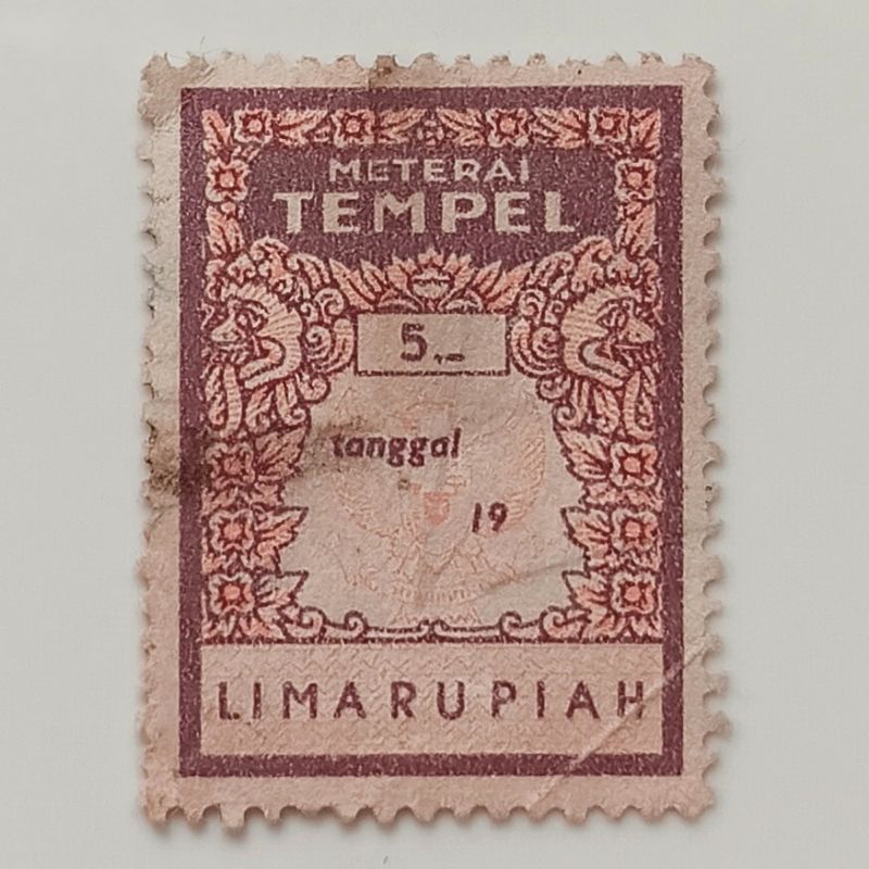 

Materai Meterai Tempel Tahun 1971 - 1975 Nominal 5 rupiah Used