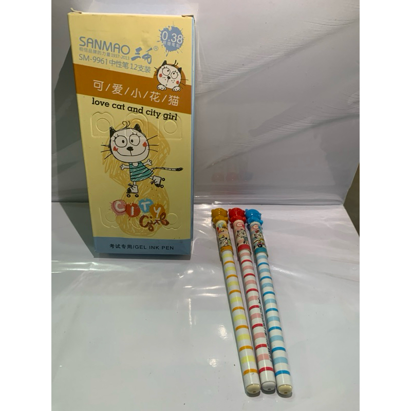 

Pena gel Sanmao SM-9961 motif cat