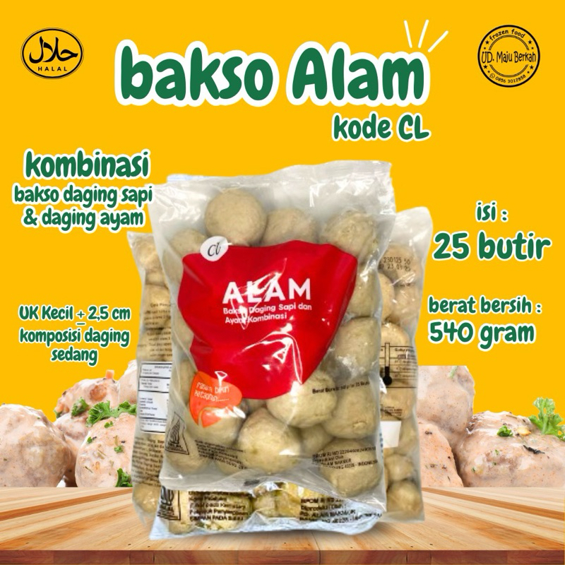 

Baso Alam Super CL isi 25 biji Pentol Bakso