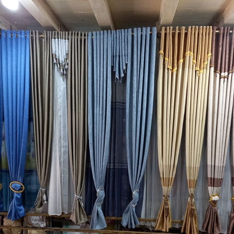 Jual Gorden Tebal Berserat polos termurah dimakassar