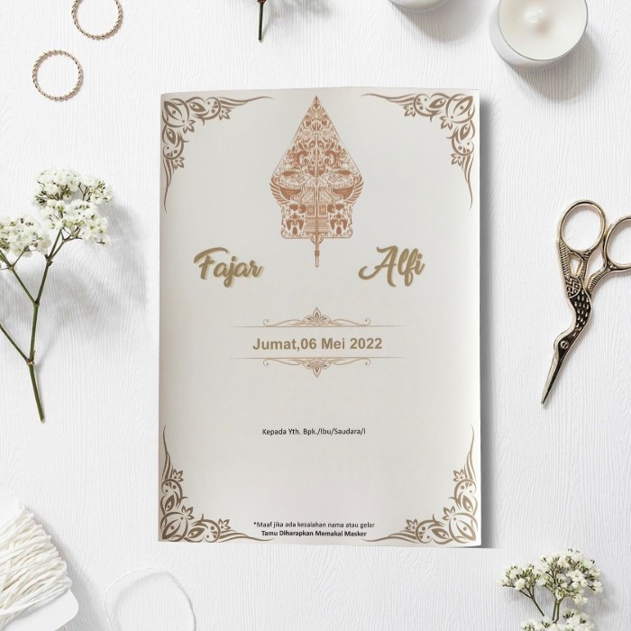 Undangan Pernikahan Rustic Unik Murah & Elegan Wayang Jawa