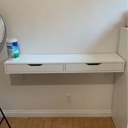 (2LAYER)Rak Laci dinding rak TV Minimalis rak ambalan Meja Gantung Rak laci Gantung Rak Melayang