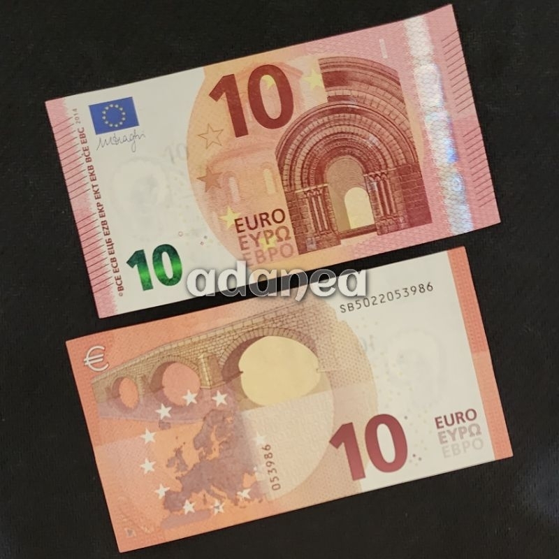 Uang Asing Eropa Euro Pecahan 10 Euro