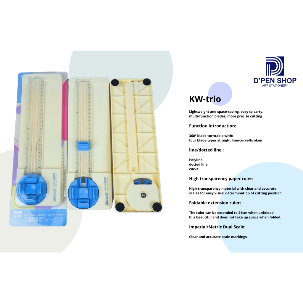 

Paper Cutter Pemotong Kertas A4 Multifungsi Portable Presisi KW-trio 4-in-1 Turntable