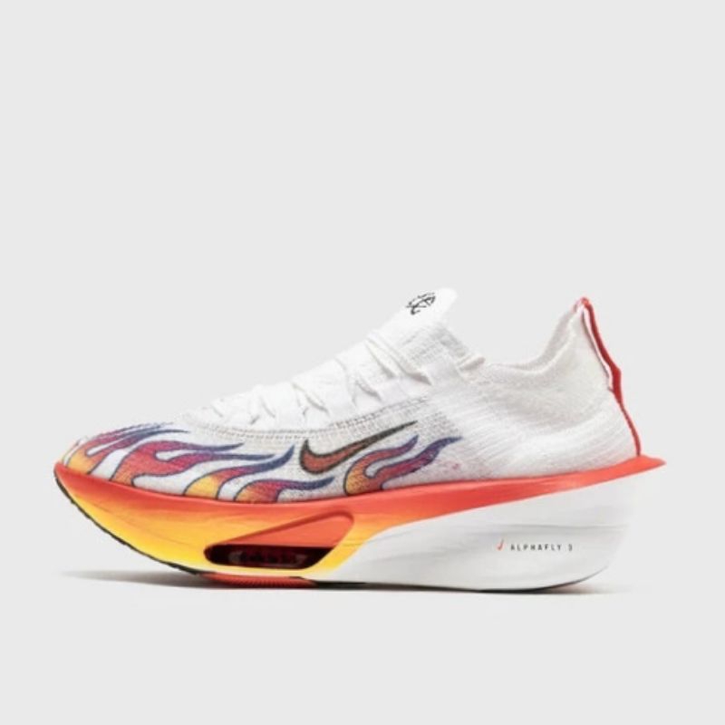 Sepatu Lari Alphafly Next 3 White/Harbanero Red-Black-University - 40