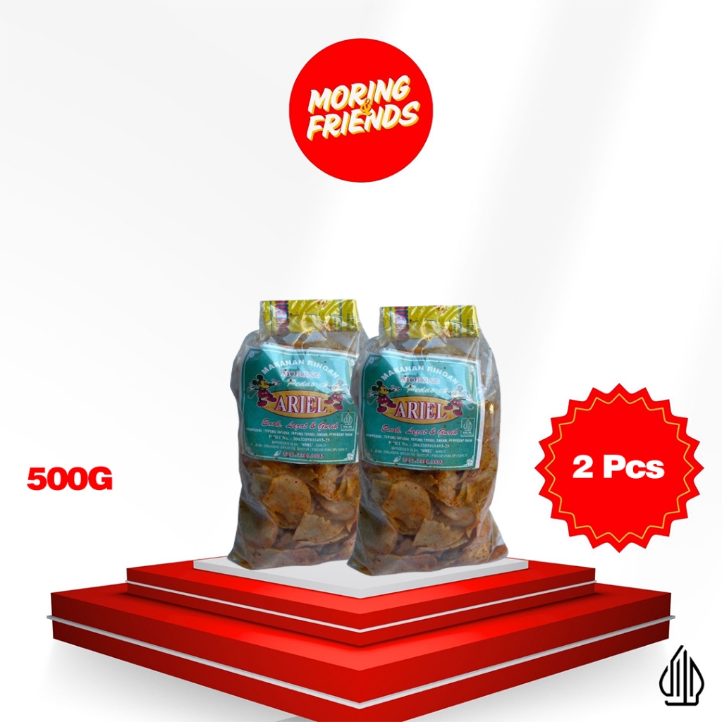 

[2 PCS] KERIPIK MORING PEDAS GURIH / KRIPIK MOLRING CIMOL KERING PEDAS MURAH 500G