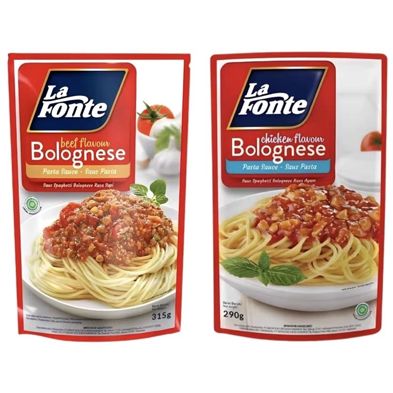 

La Fonte Bolognes Saus Spaghetti Beep Flavour/Chicken Flavour 315g/290g