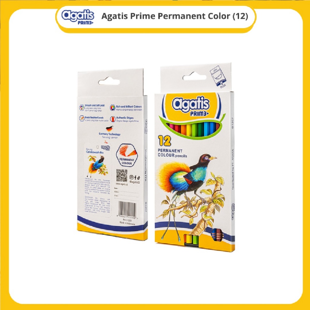 

Pensil Warna Agatis Prime Permanent Color 12