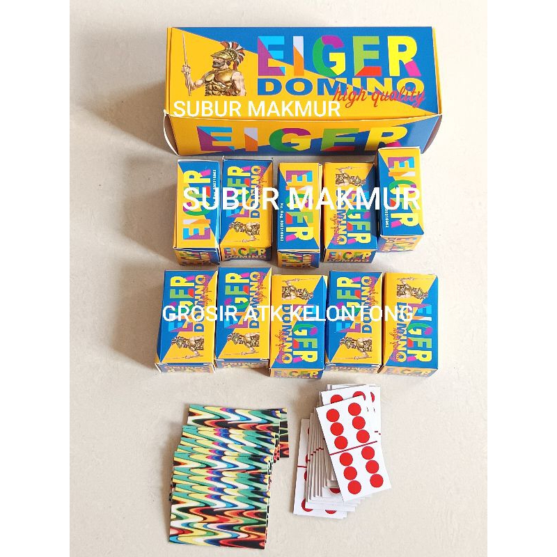 (10 Set Game) Kartu Domino Cap EIGER ASLI / Kartu Domino EIGER Termurah SEINDONESIA