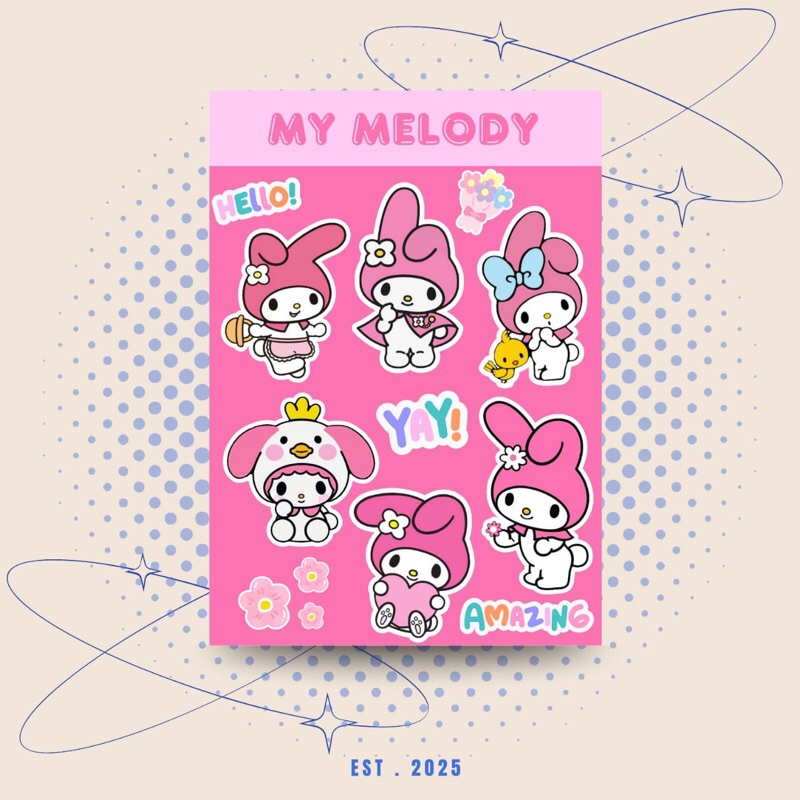 

[STIKER DECO] MY MELODY | STIKER LUCU | STIKER GEMAS | STIKER HP/TAB/LAPTOP | STIKER ANAK ANAK | STIKER HIASAN | DEKORASI