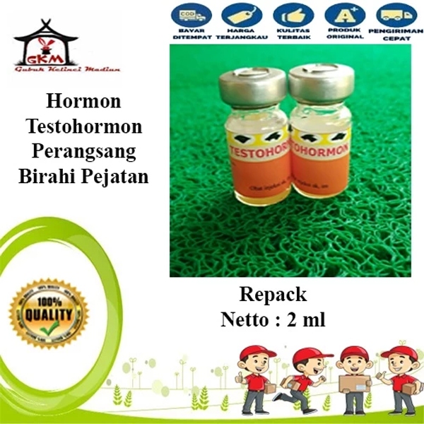 Testohormon  2 ml - Hormon Tingkatkan Reproduksi Hewan Jantan Betina Wonder