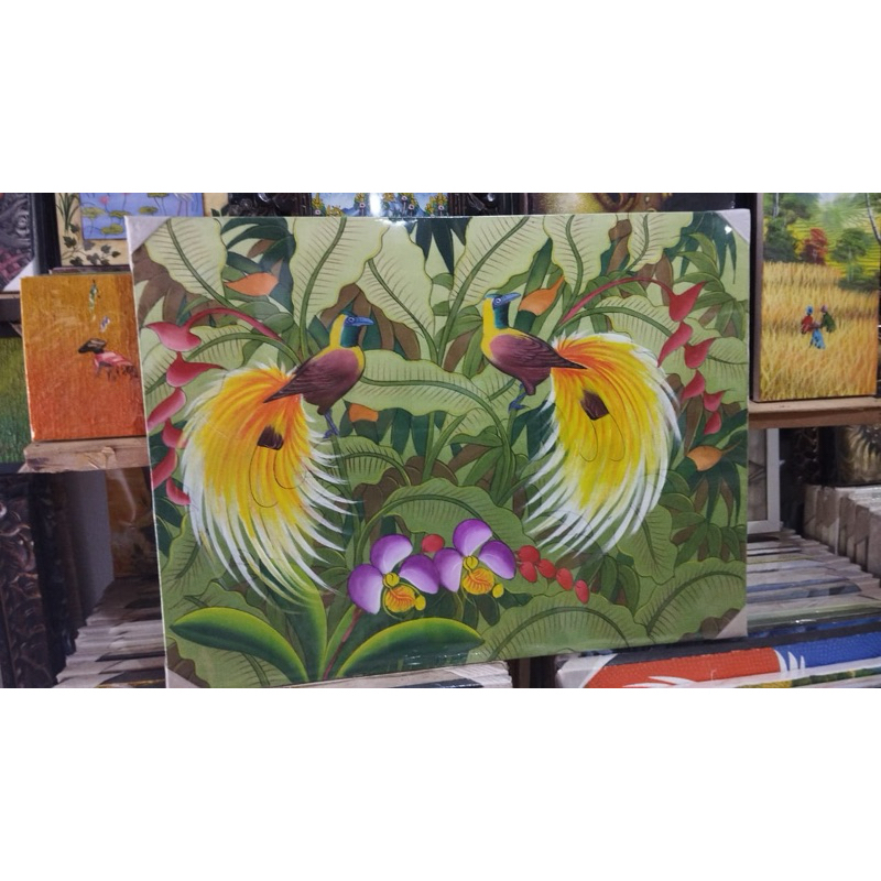 Lukisan Burung Cendrawasih/Art Bali/Lukisan/Made in Bali