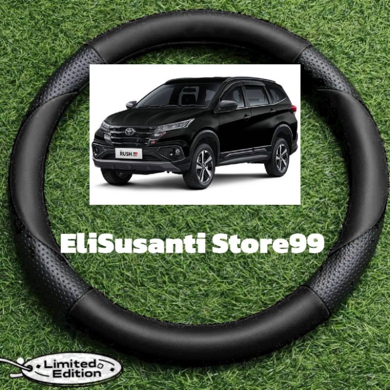 Sarung stir mobil Rush, cover stir mobil Rush, pelindung stir motif sabit