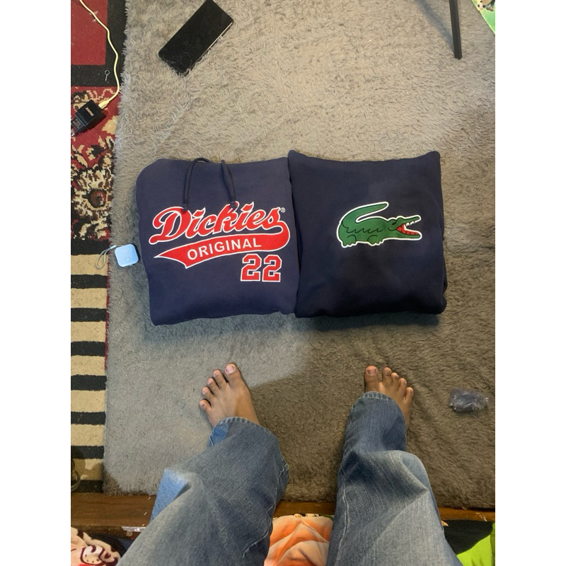2 pcs hodie lacoste and dickies