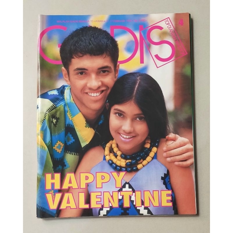 Majalah Gadis Edisi Valentine Februari 1992 : Cover Ari dan  Sarah Azhari