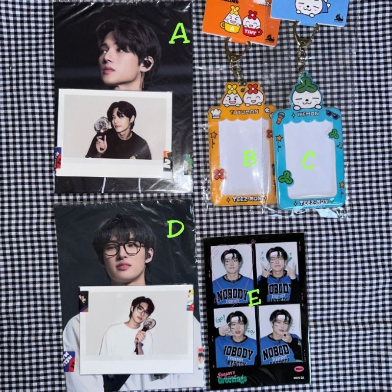 READY STOCK Photocard Mingi Ateez Wooyoung Teez Mon teezmon polaroid 4 cut sg season greetings 2024 