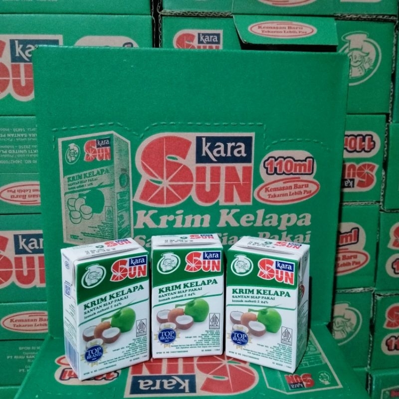 

Sun Kara Santan Kelapa 110ml x 24 pcs / SunKara Krim Kelapa 110ml 1 Dus 24 pcs