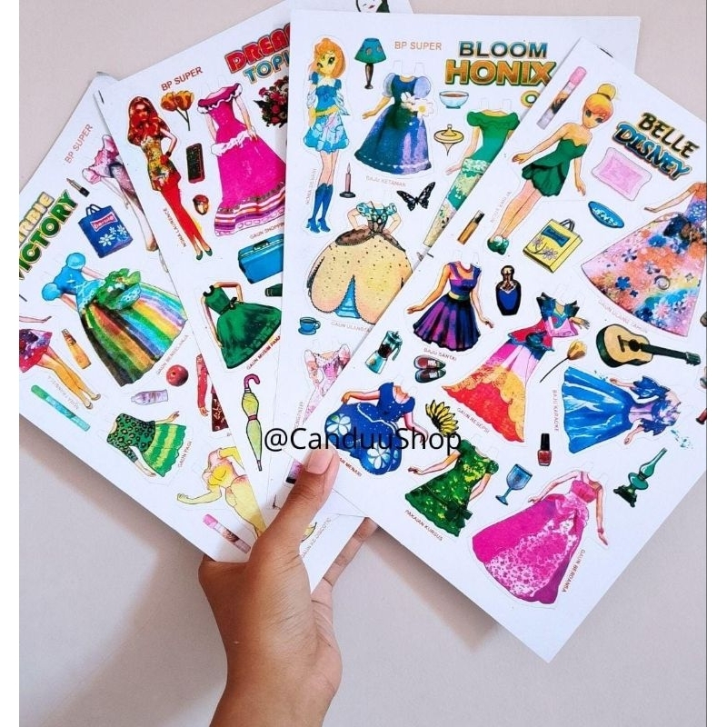 Paper Doll Kertas Mainan Bongkar Pasang Mainan Jadul