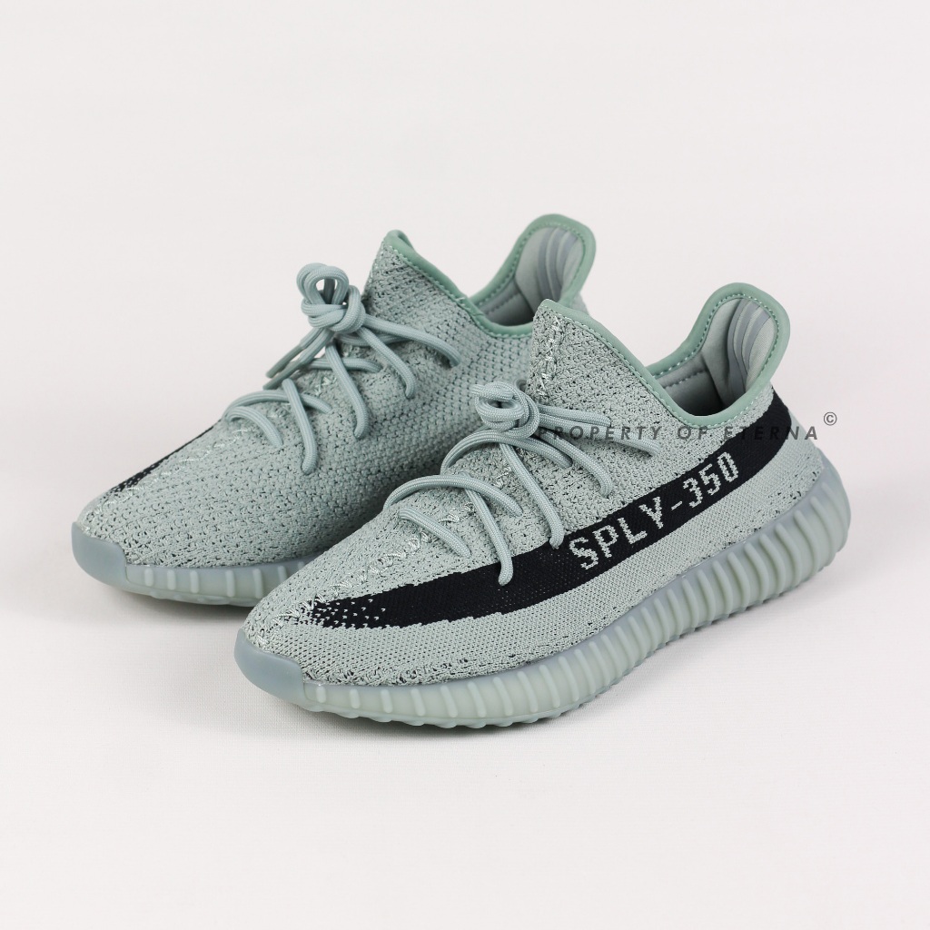 Eterna. - Sepatu Adidas Yeezy 350 Boost V2 Salt Green Black Sneakers Authentic