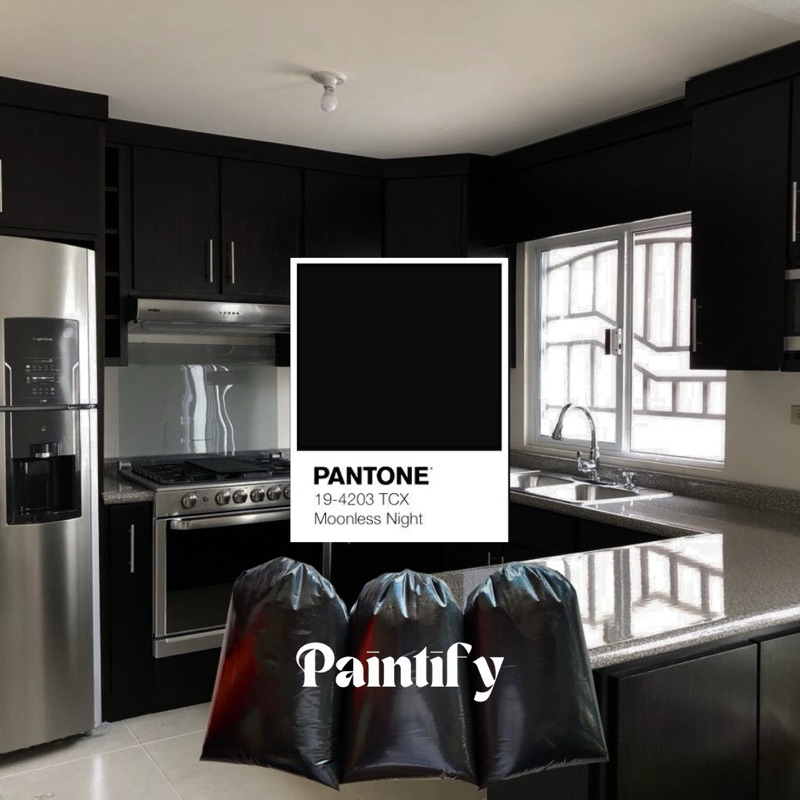 (1kg) Cat Tembok Glossy Warna Hitam Pekat by Paintify