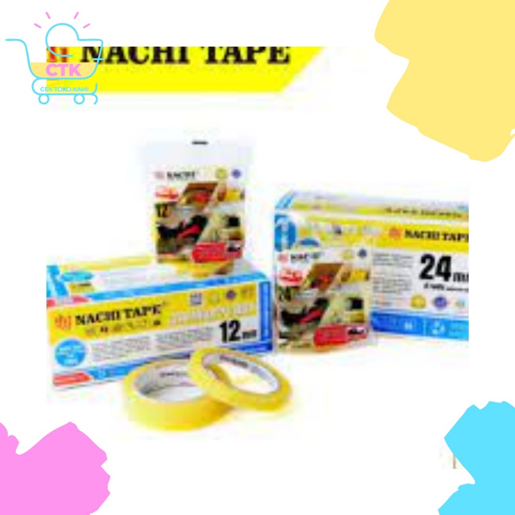 

Nachi Isolasi Tape Bening Transparan 1/2 inch 12mm x 25 yard / 1/2 inch 12mm x 72 yards / 2 inch 24mm x 72 yard